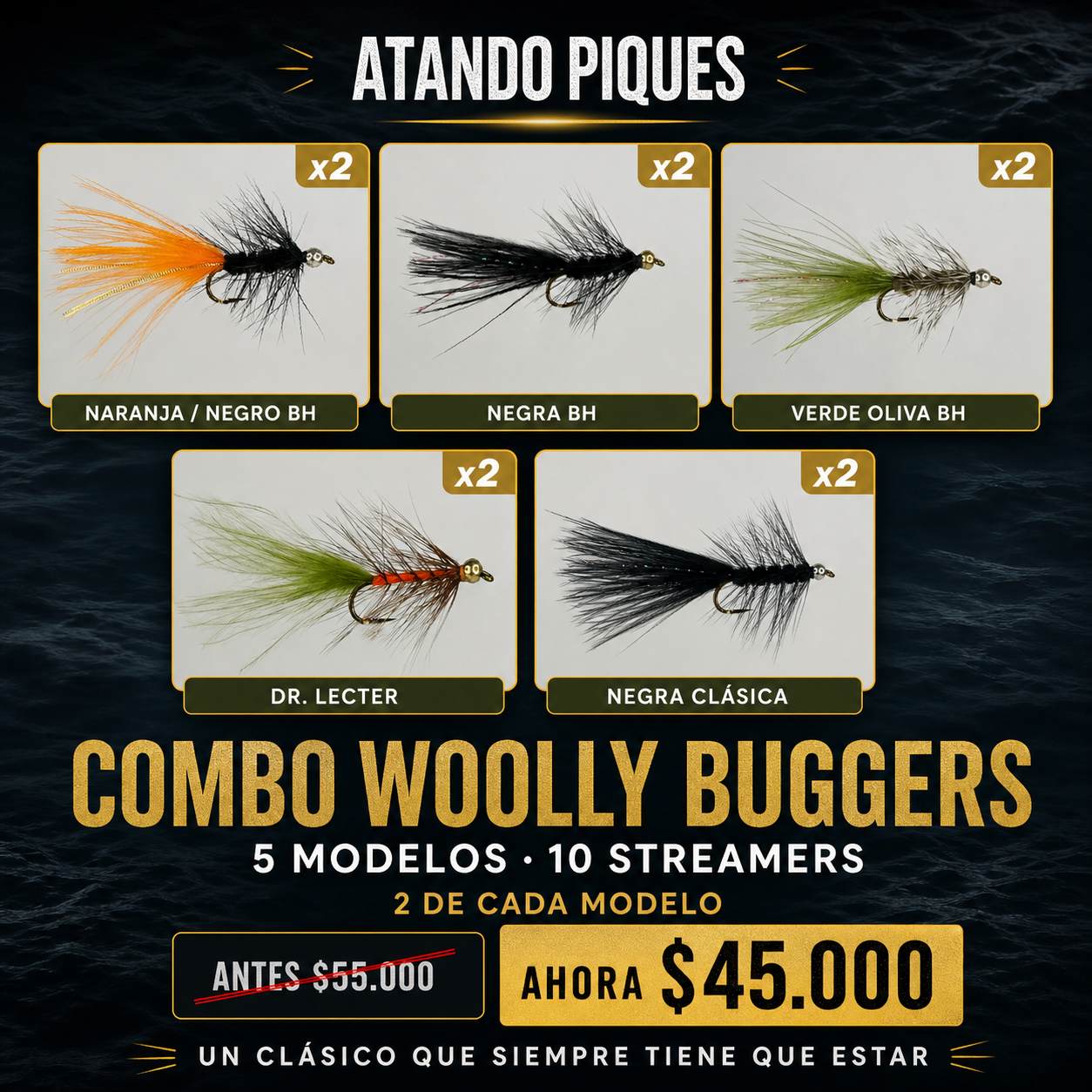 Combo Woolly Buggers x10